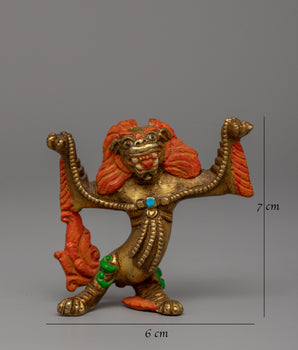 Handcrafted Standing Lion Statue Set | Decorative Spiritual Lion Figurines