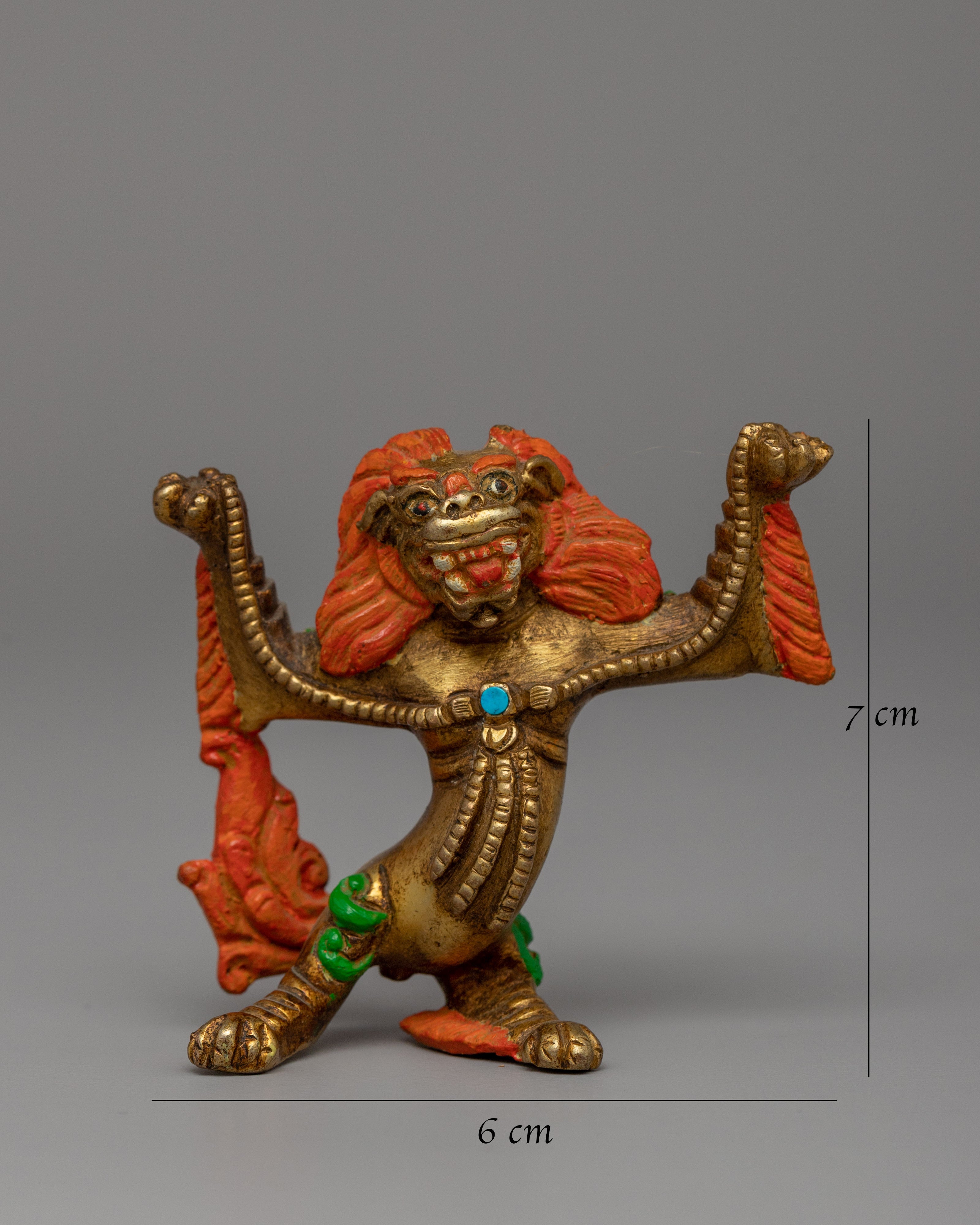 Handcrafted Standing Lion Statue Set | Decorative Spiritual Lion Figurines