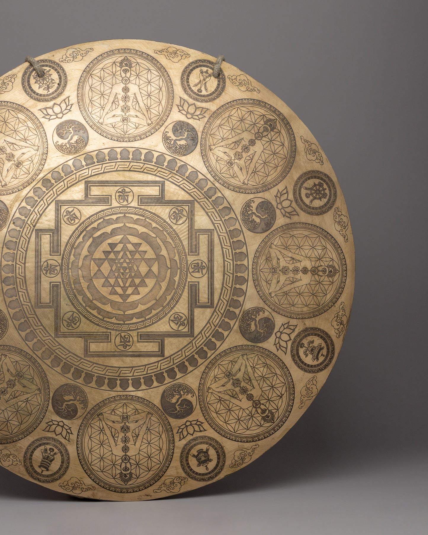 Handcrafted Buddhist Item Gong | Spiritual Healing Instrument