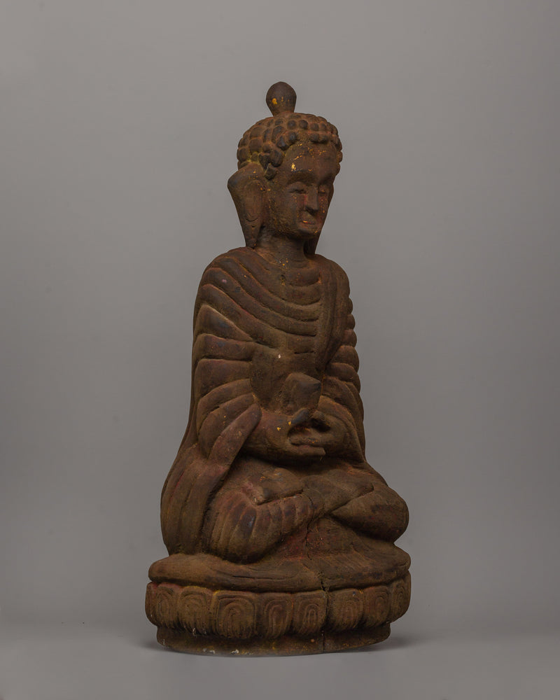 Handcarved Amitabha Buddha Figurine | The Buddha of Infinite Light & Wisdom