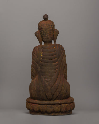 Handcarved Amitabha Buddha Figurine | The Buddha of Infinite Light & Wisdom