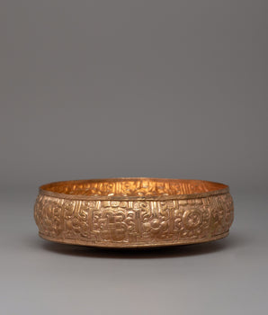 Hand-carved Mandala Base | Sacred Offering Vessel