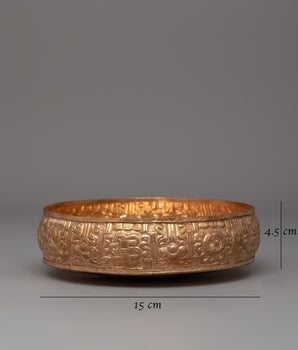 Hand-carved Mandala Base | Sacred Offering Vessel