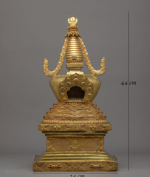 Namgyal Chorten Stupa | Gold-Plated Tibetan Buddhist Shrine