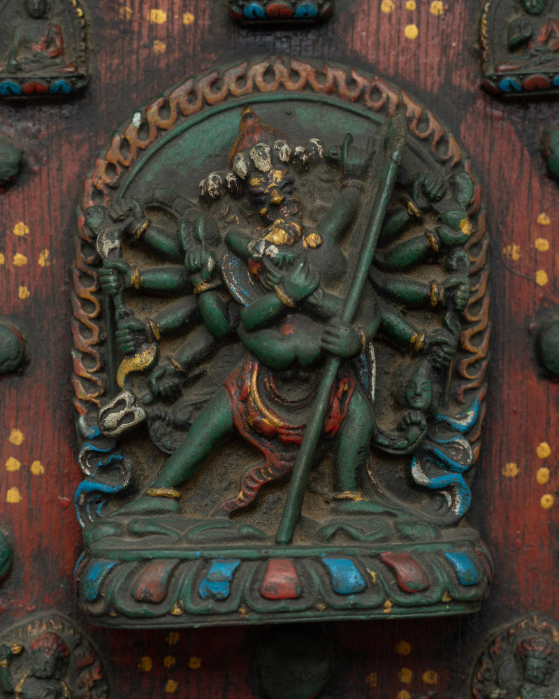 Wooden Chakrasamvara Thangka | A Sacred Buddhist Artwork