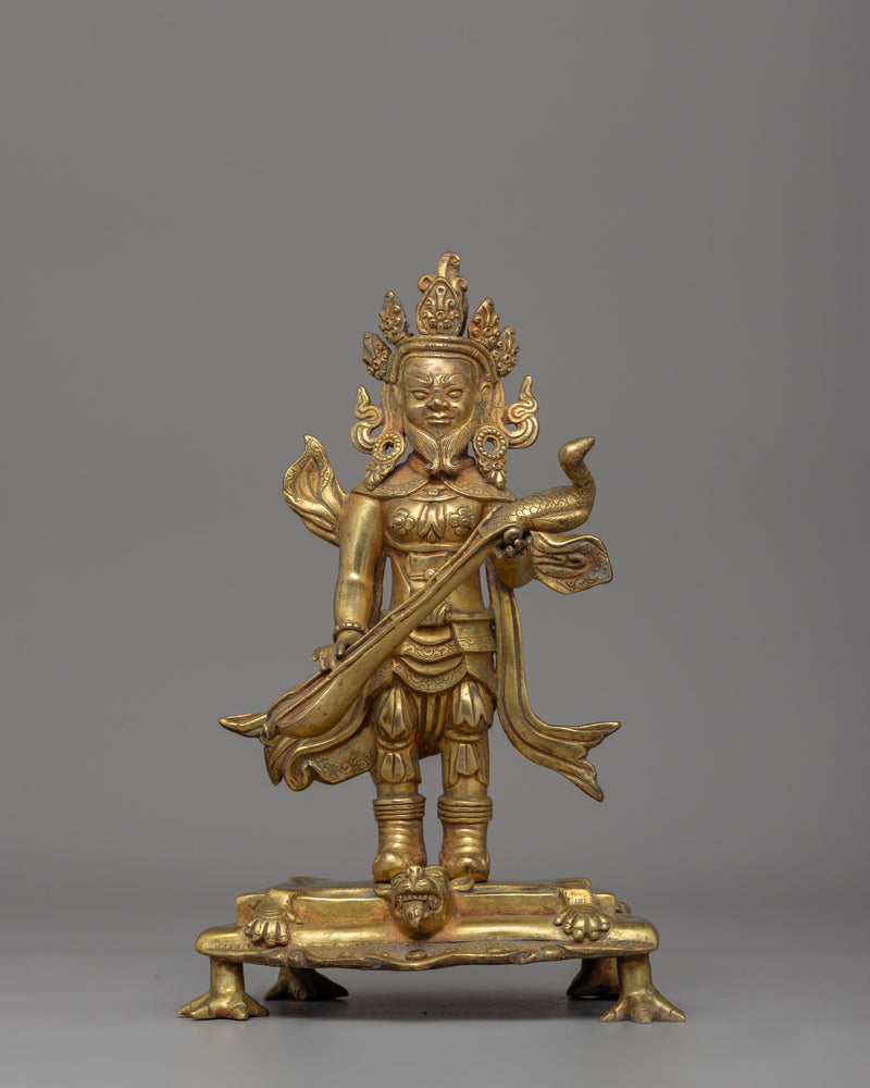 Handcrafted Protector Statue Set | Sacred Buddhist Guardian Deities