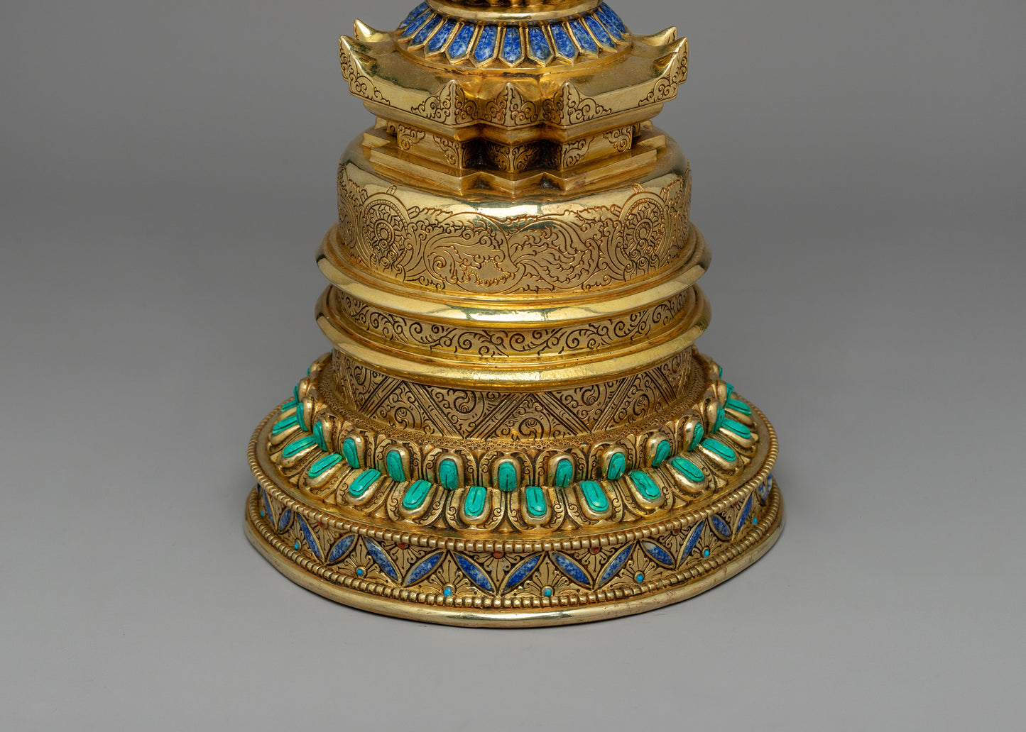 Stupa with Floral Carving | A Sacred Symbol of Enlightenment