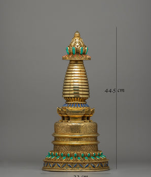 Stupa with Floral Carving | A Sacred Symbol of Enlightenment