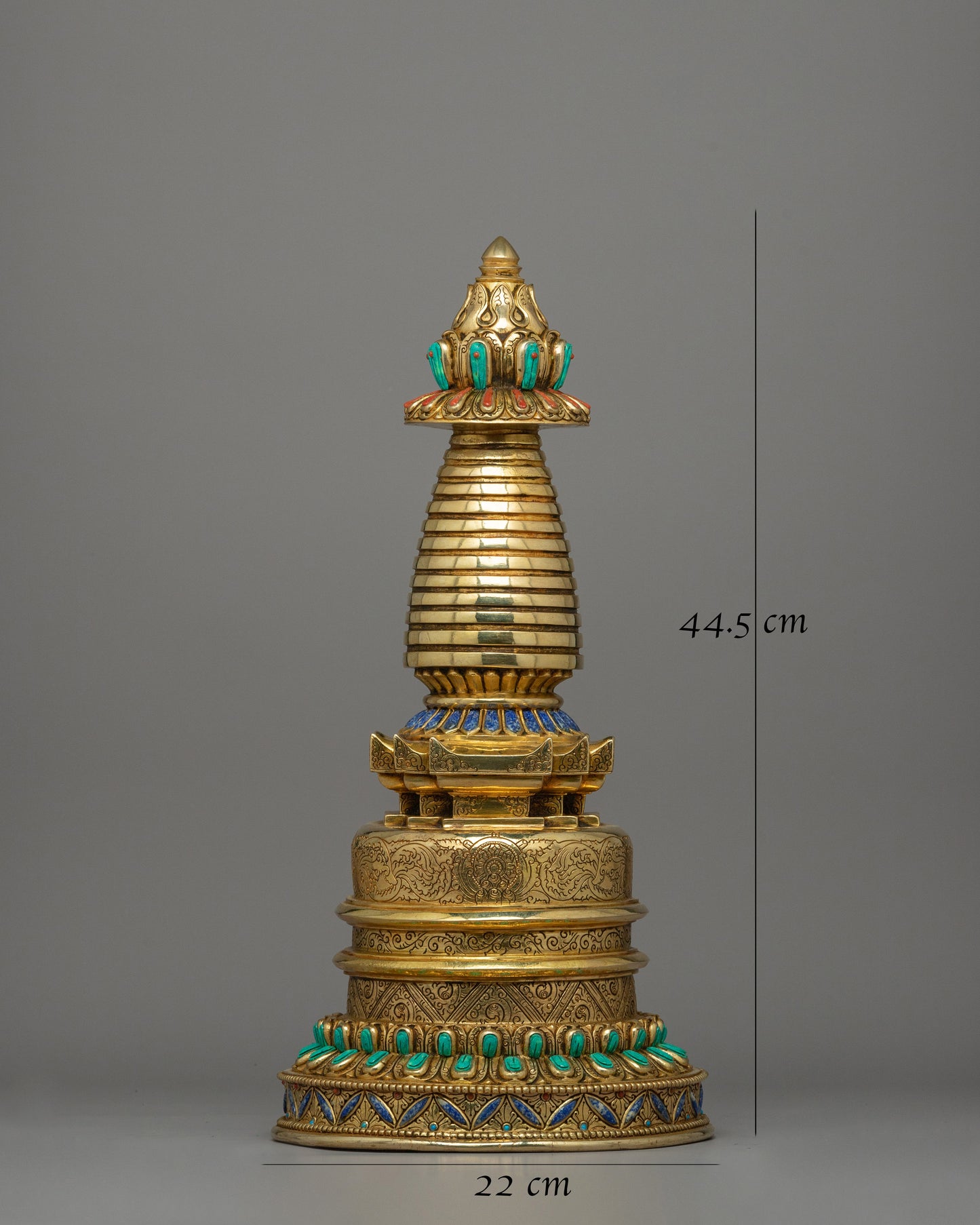 Stupa with Floral Carving | A Sacred Symbol of Enlightenment