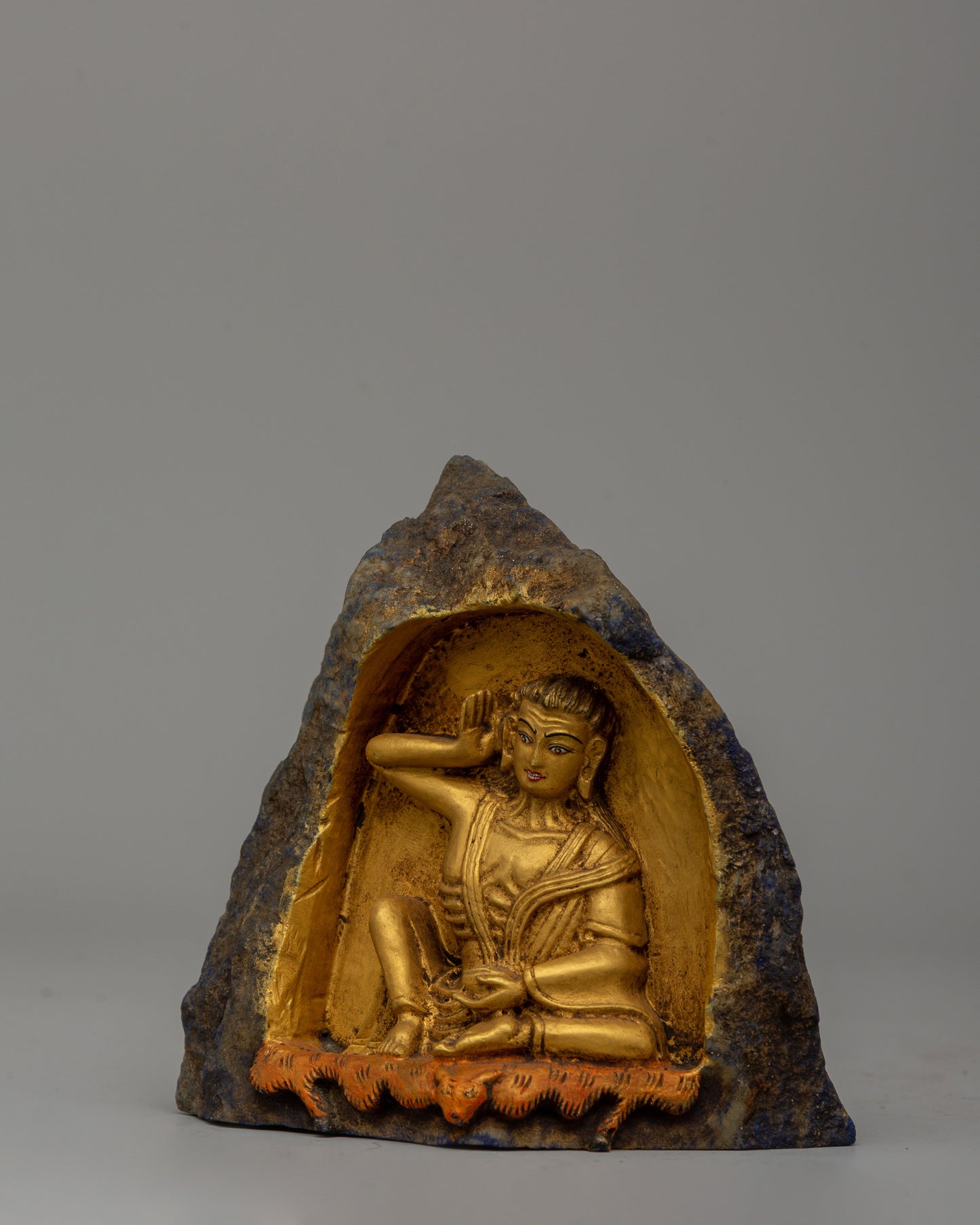 Milarepa Buddhist Master Statue | Handcrafted Lapis Lazuli Crafts