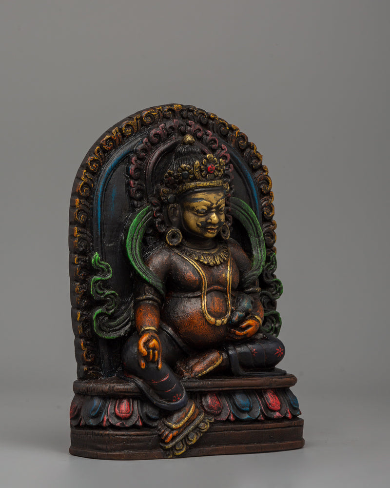 Hand-Painted Dzambhala for Dharma Statue | Buddhist Wealth Deity