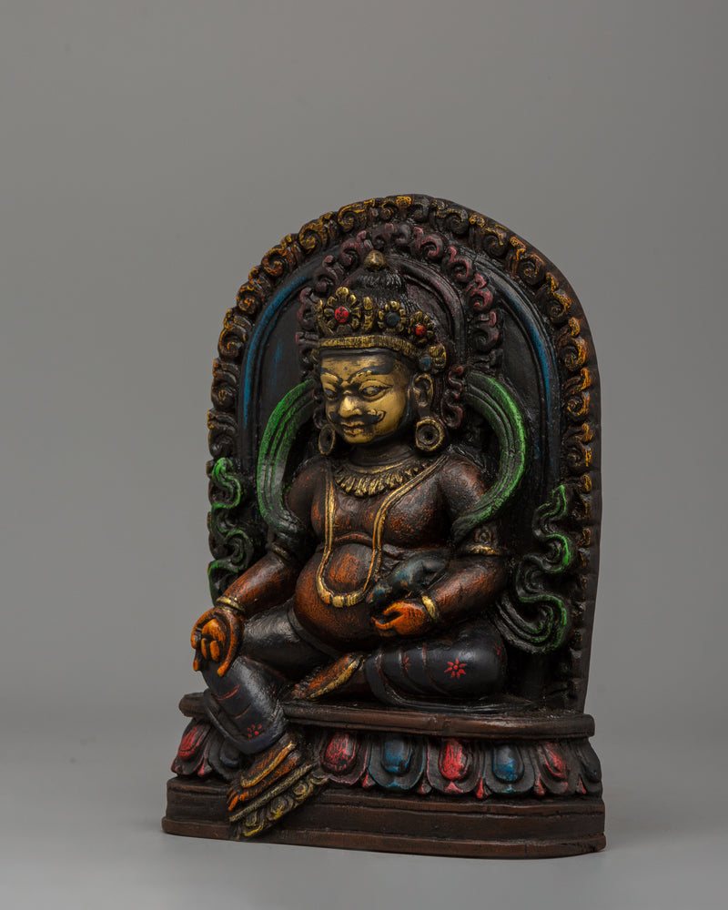 Hand-Painted Dzambhala for Dharma Statue | Buddhist Wealth Deity