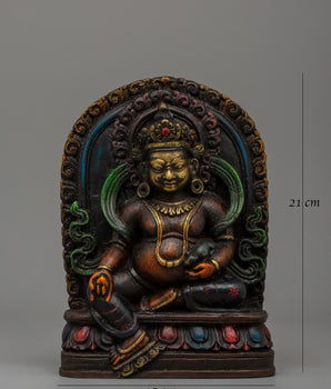 Hand-Painted Dzambhala for Dharma Statue | Buddhist Wealth Deity