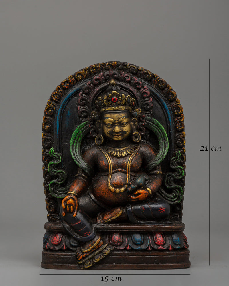 Hand-Painted Dzambhala for Dharma Statue | Buddhist Wealth Deity