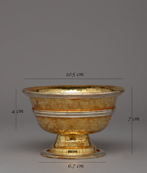 Ritual Offering Bowls Set | Gold and Silver-Plated Artwork