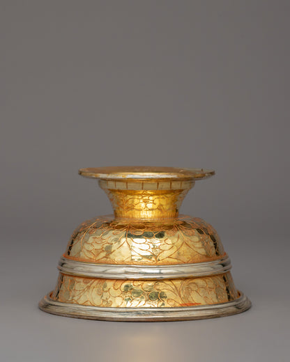 Ritual Offering Bowls Set | Gold and Silver-Plated Artwork