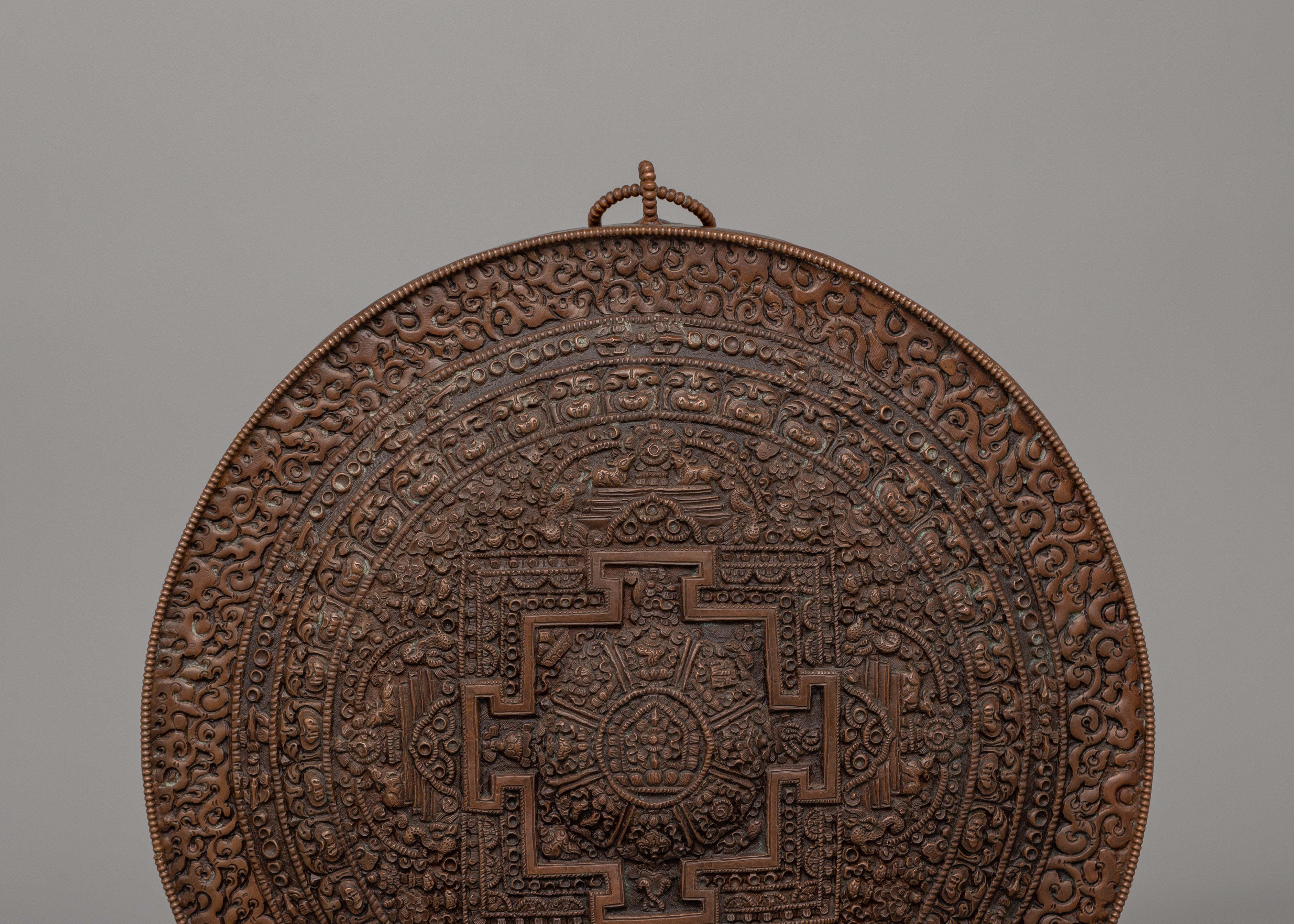 Mandala Metal Thangka | Himalayan Sacred Art