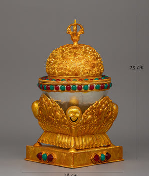 Hand-carved Kapala for Shrine | A Sacred Ritual Offering Bowl