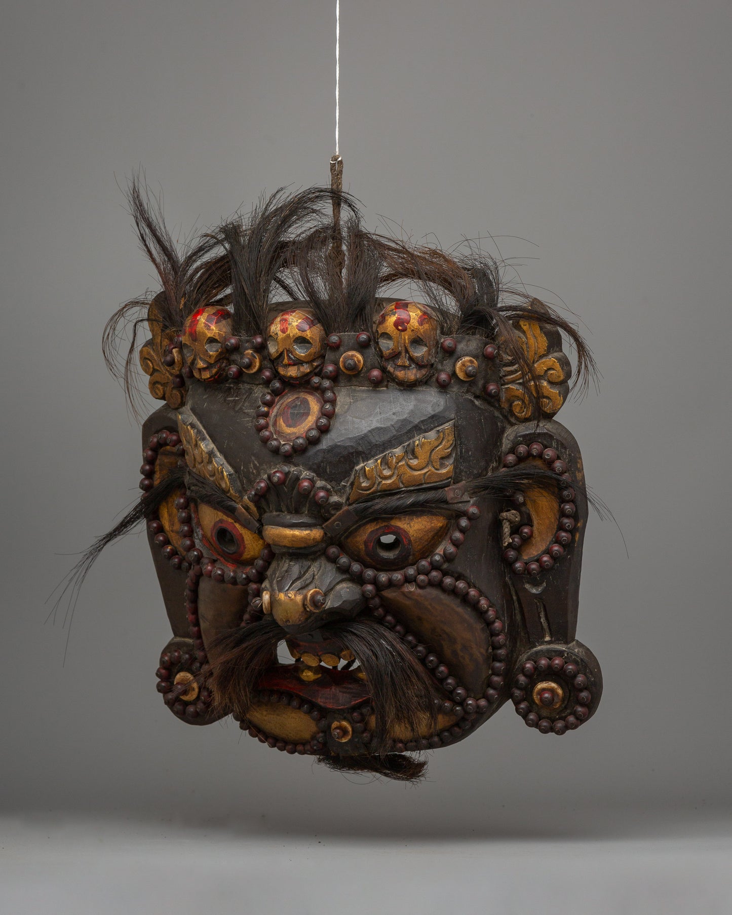 Buddhist Mahakala Mask | Powerful Protector Deity Wall Hanging