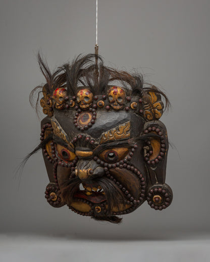 Buddhist Mahakala Mask | Powerful Protector Deity Wall Hanging