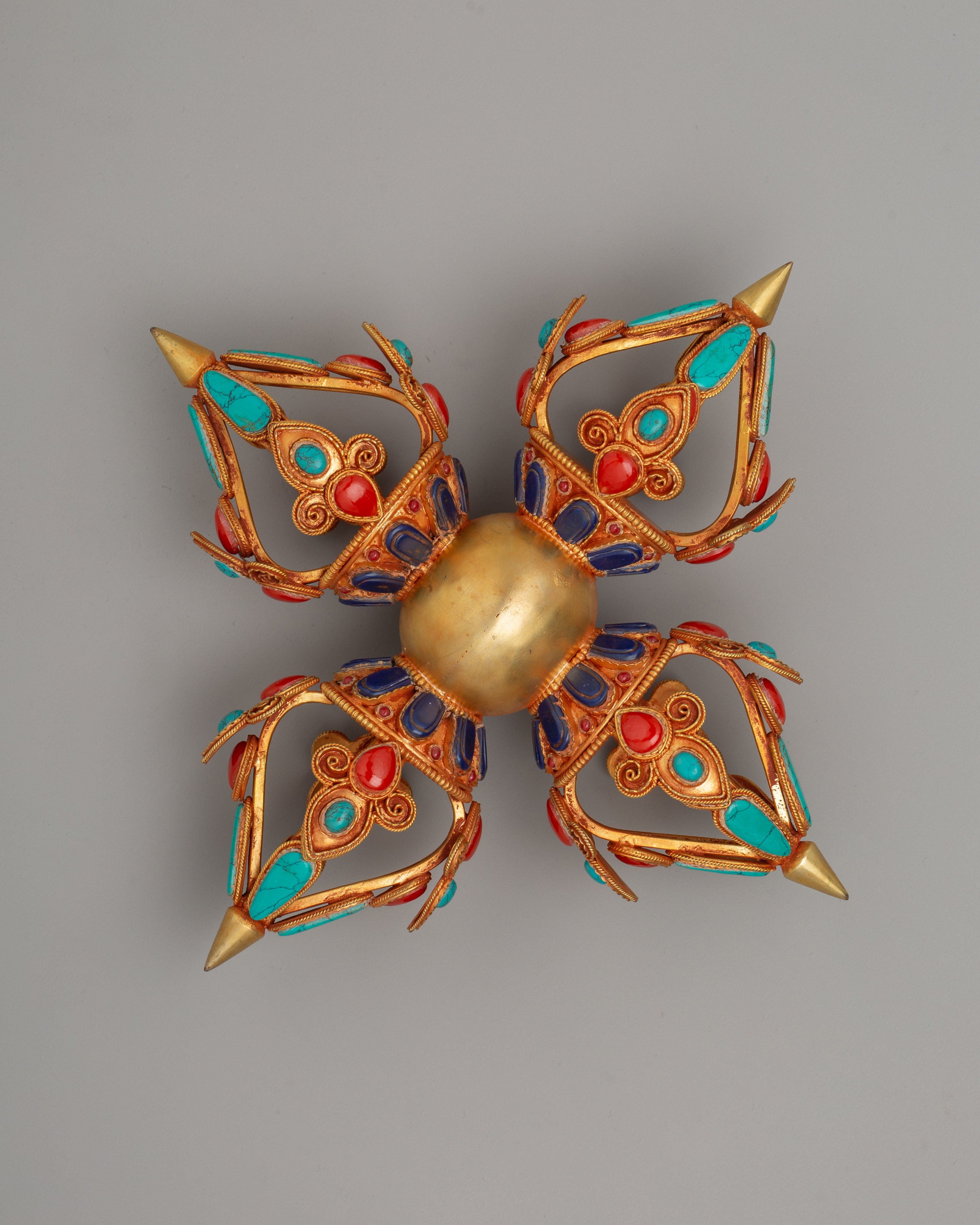 Handcrafted Biswo Vajra Dorje Trinle | Sacred Buddhist Double Vajra