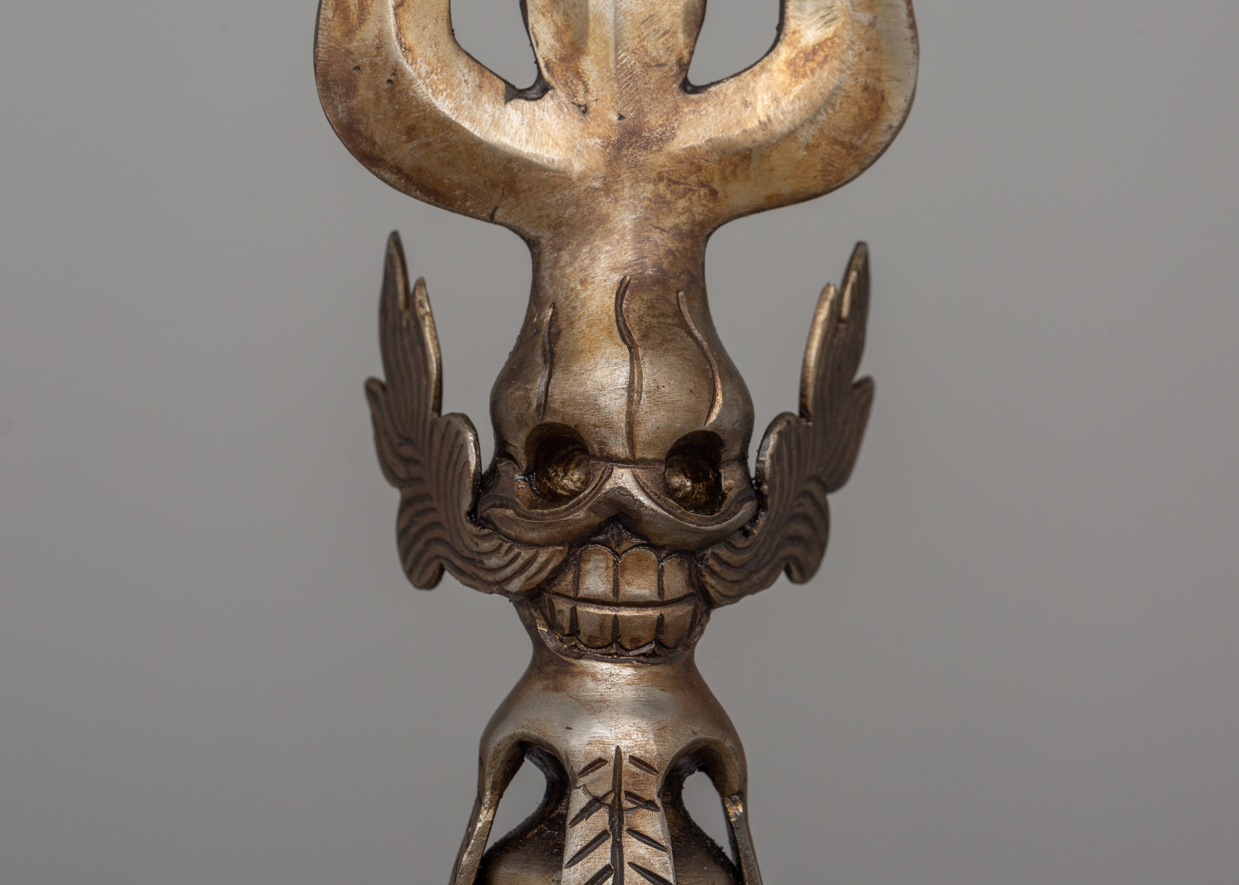 Handcrafted Iron Trishul | Sacred Hindu & Buddhist Ritual Artifact