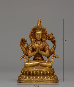 Four-Armed Chenrezig Statue | The Deity of Infinite Compassion