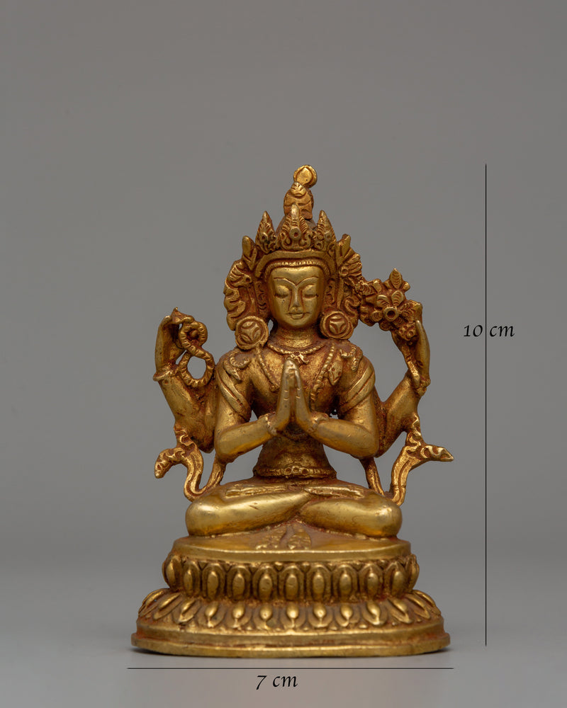 Four-Armed Chenrezig Statue | The Deity of Infinite Compassion