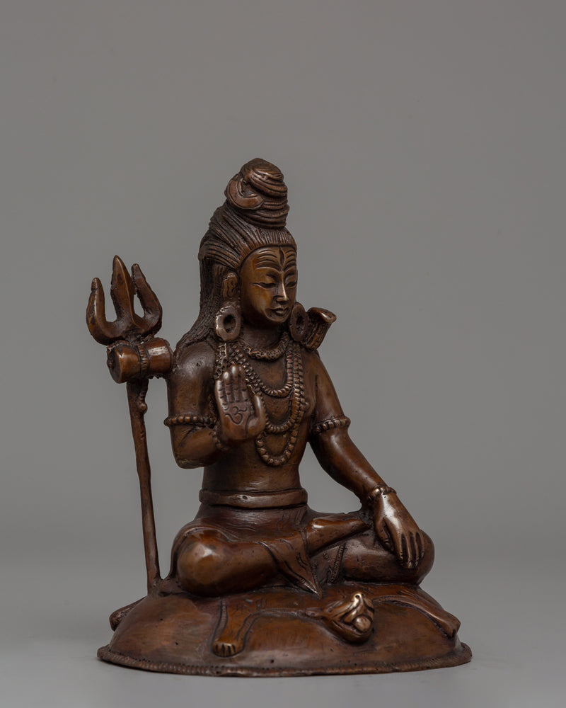 Oxidized Copper Shiva Statue | The Lord of Transformation