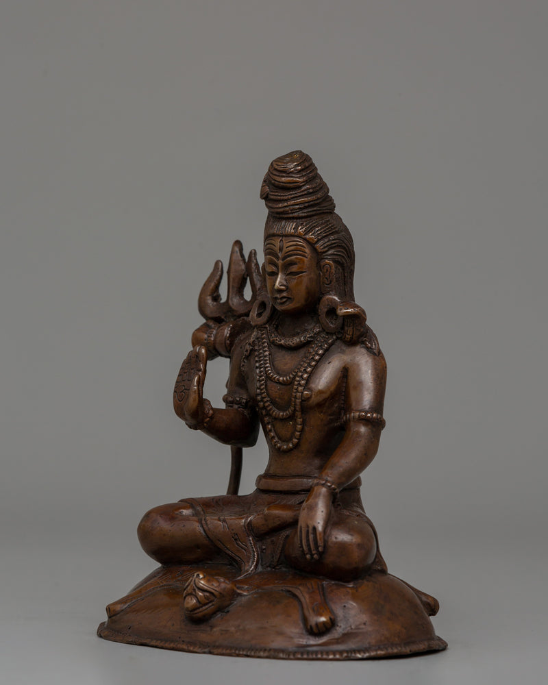 Oxidized Copper Shiva Statue | The Lord of Transformation