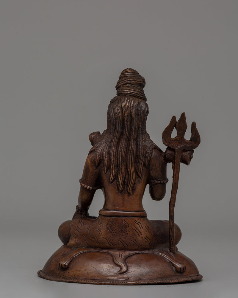 Oxidized Copper Shiva Statue | The Lord of Transformation