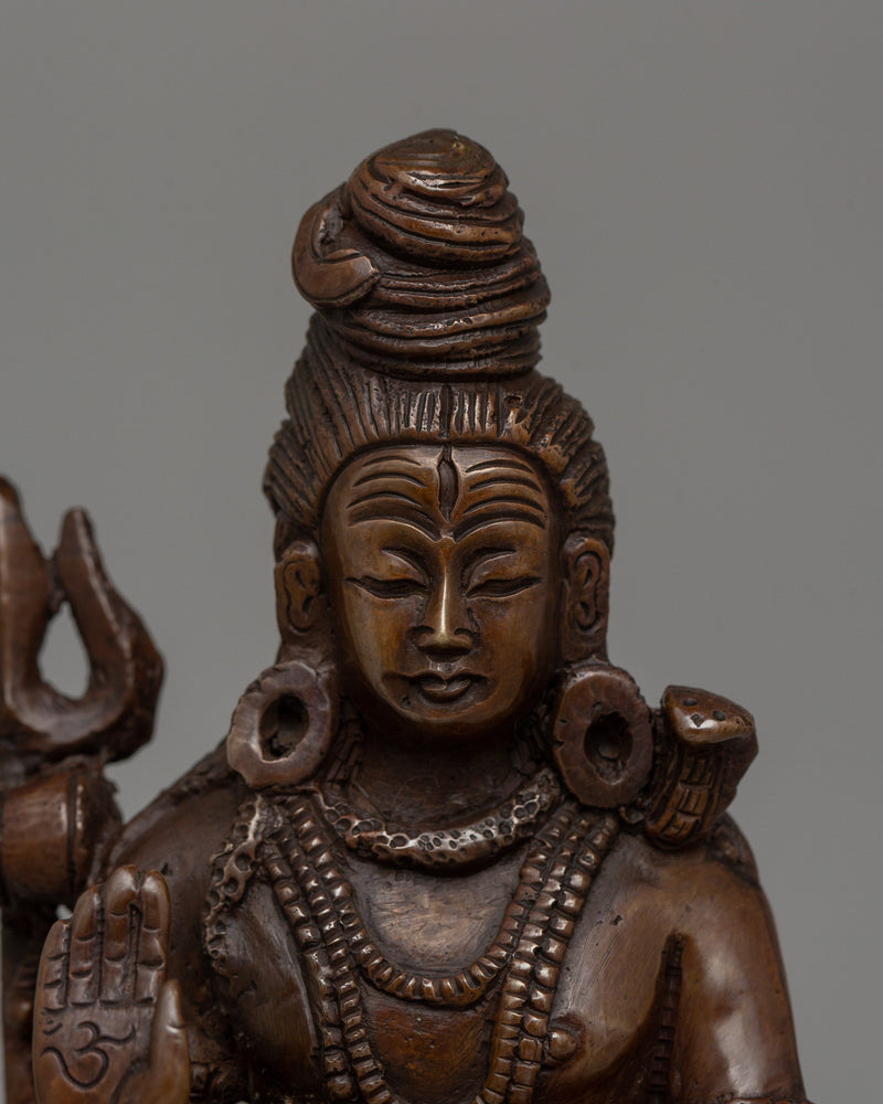 Oxidized Copper Shiva Statue | The Lord of Transformation