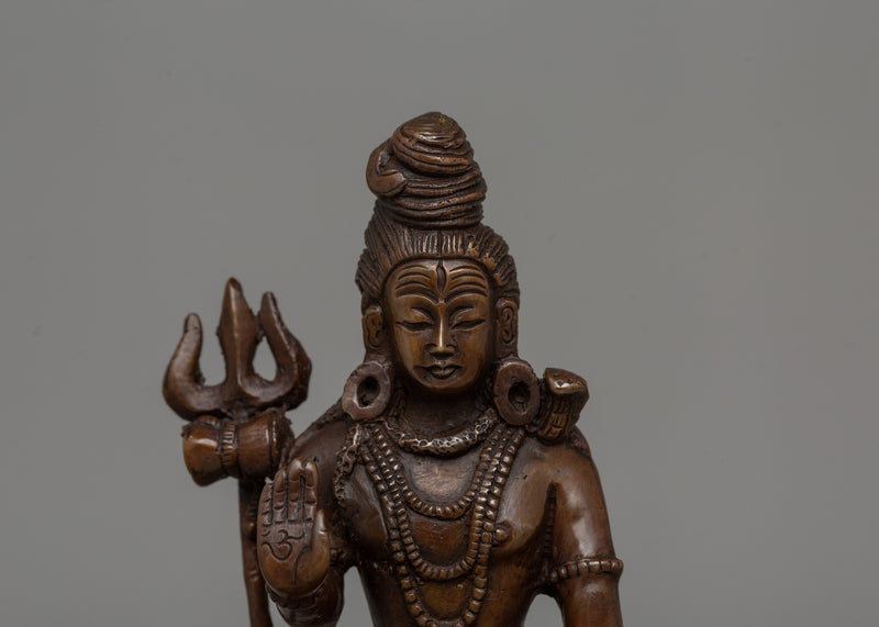 Oxidized Copper Shiva Statue | The Lord of Transformation