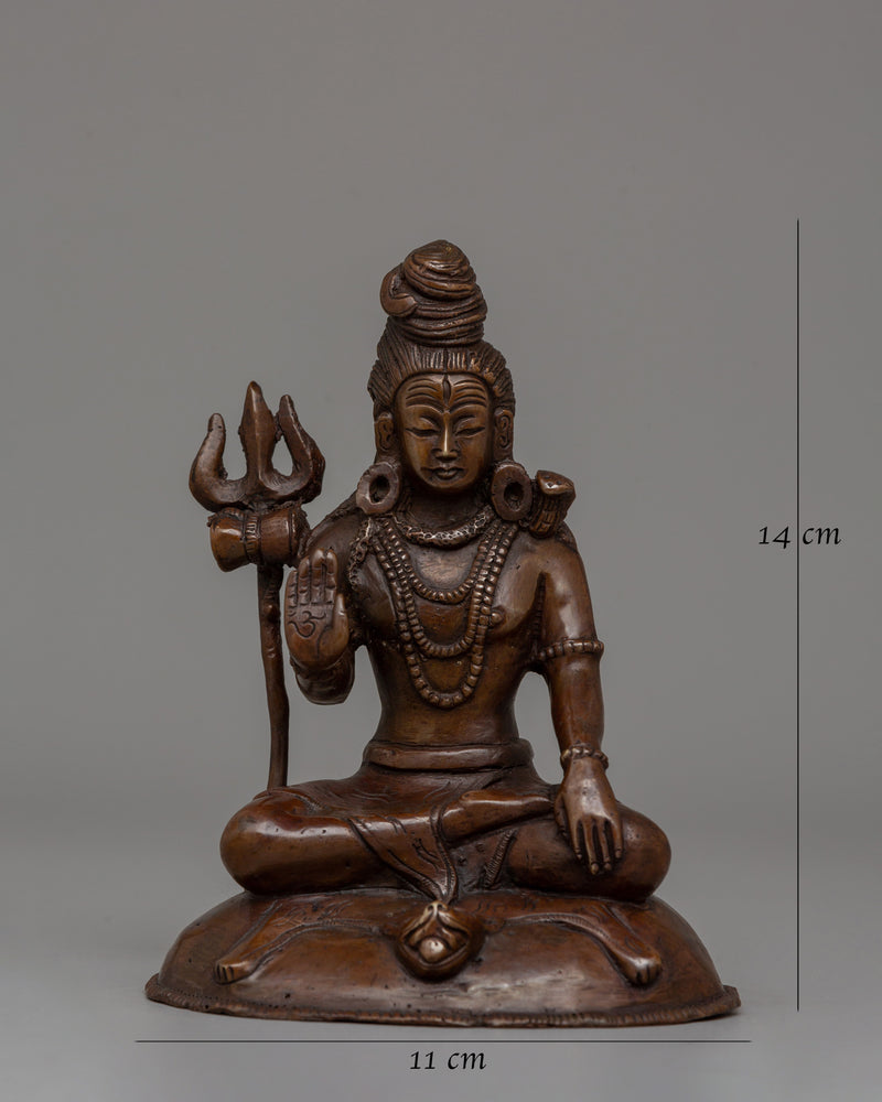 Oxidized Copper Shiva Statue | The Lord of Transformation