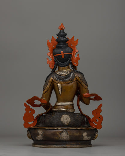 Gold-Plated Vajrasattva Holding an Upright Vajra | Altar Decor