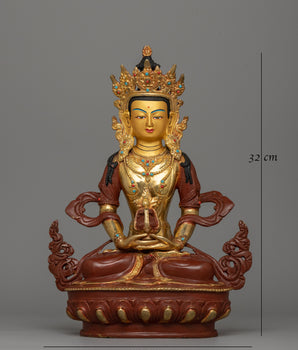 Handcrafted Long Life Deity Amitayus Statue | Symbol of Prosperity
