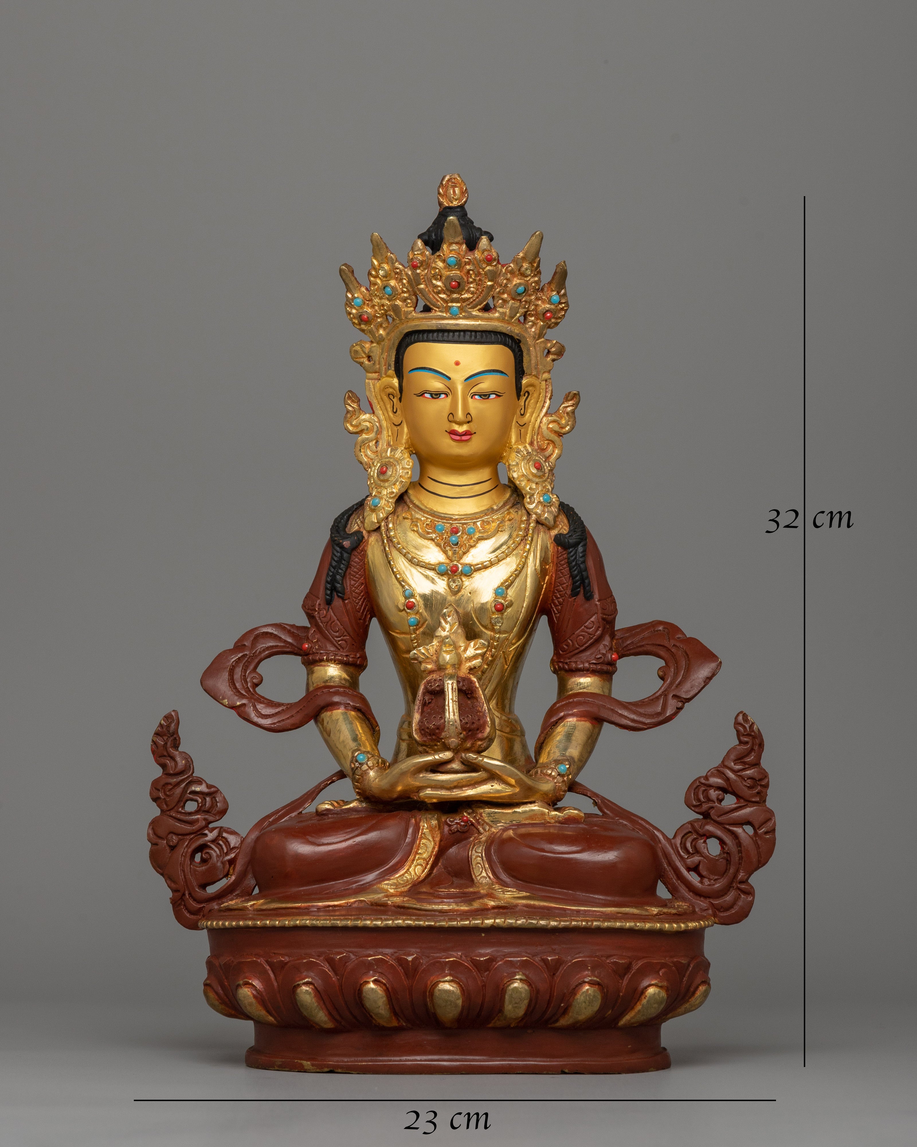 Handcrafted Long Life Deity Amitayus Statue | Symbol of Prosperity