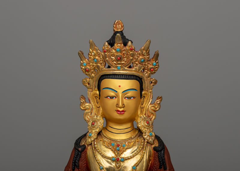 Handcrafted Long Life Deity Amitayus Statue | Symbol of Prosperity