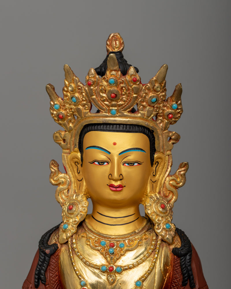 Handcrafted Long Life Deity Amitayus Statue | Symbol of Prosperity