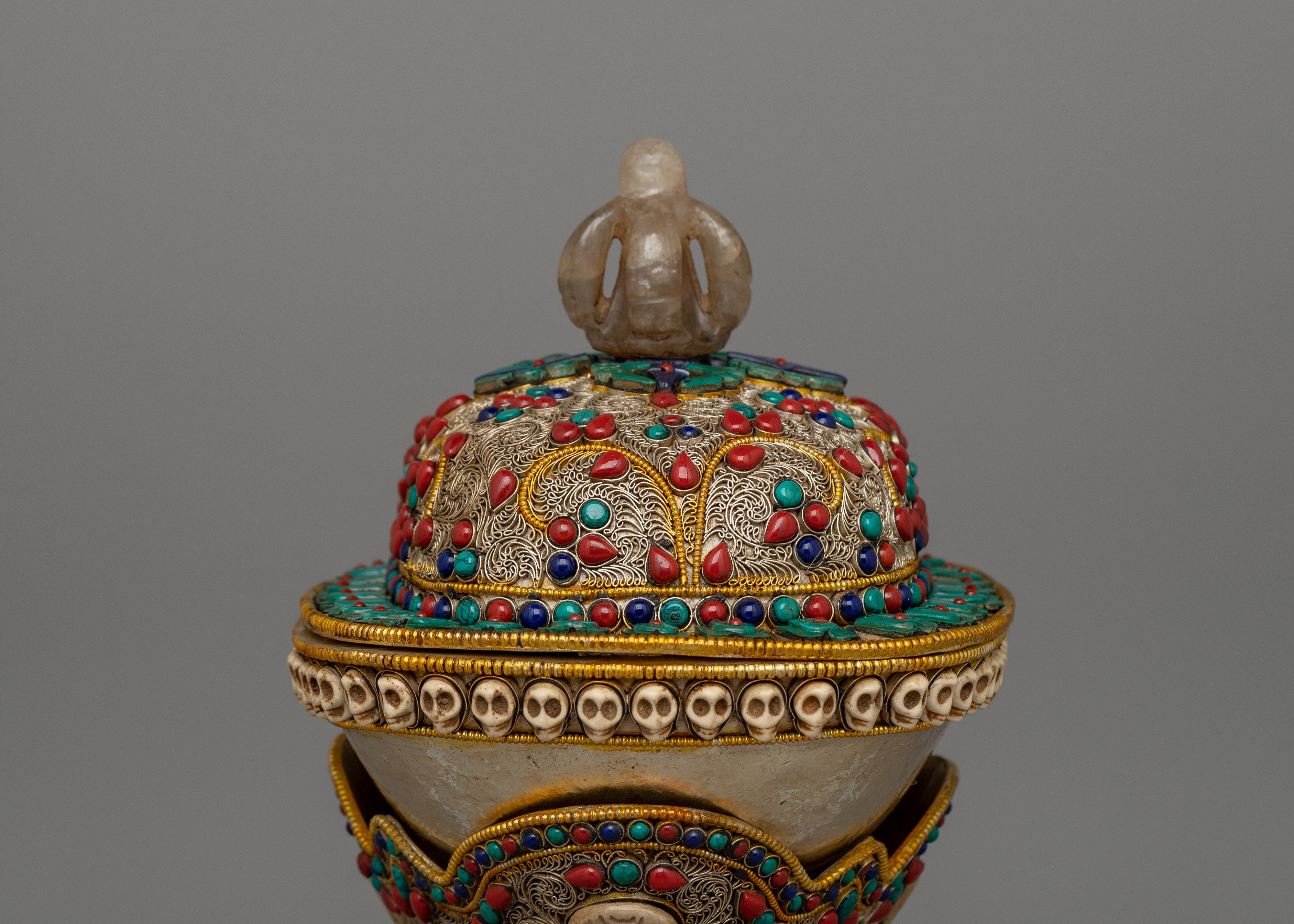 Kapala Set for Rituals | Sacred Tibetan Offering Vessel