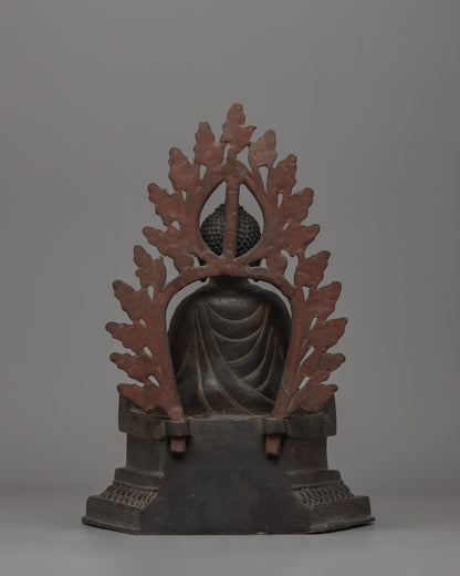 Oxidized Copper Amitabha Buddha Statue | Symbol of Enlightenment