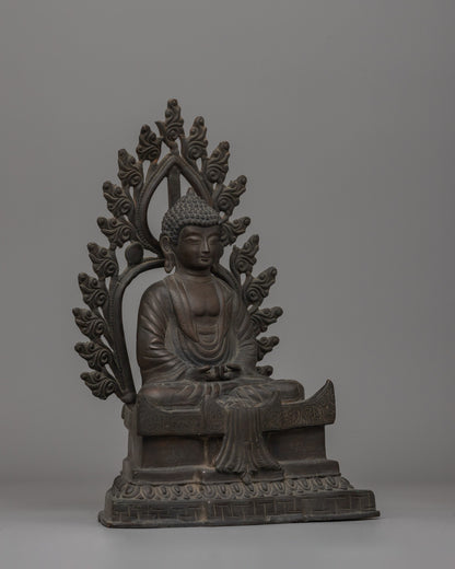 Oxidized Copper Amitabha Buddha Statue | Symbol of Enlightenment