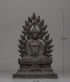 Oxidized Copper Amitabha Buddha Statue | Symbol of Enlightenment