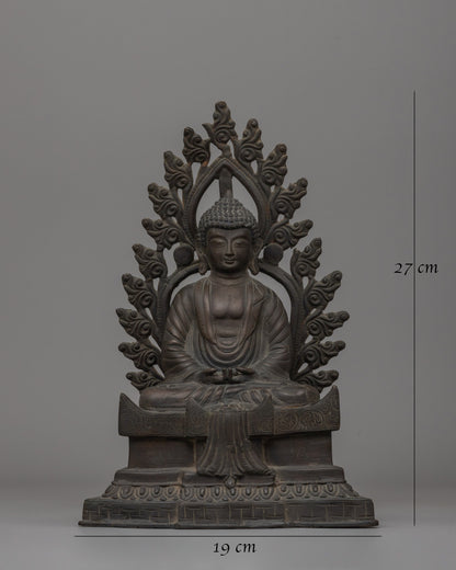 Oxidized Copper Amitabha Buddha Statue | Symbol of Enlightenment