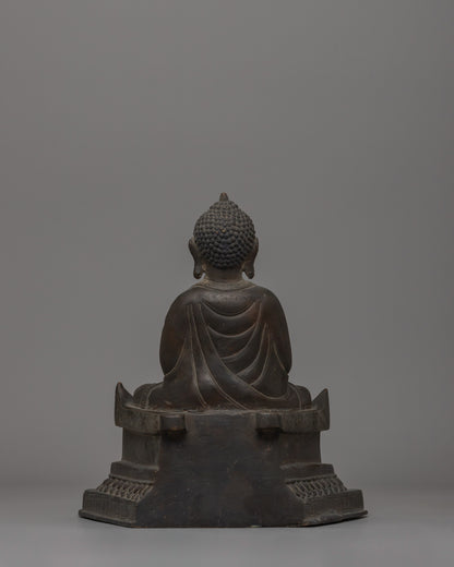 Oxidized Copper Amitabha Buddha Statue | Symbol of Enlightenment