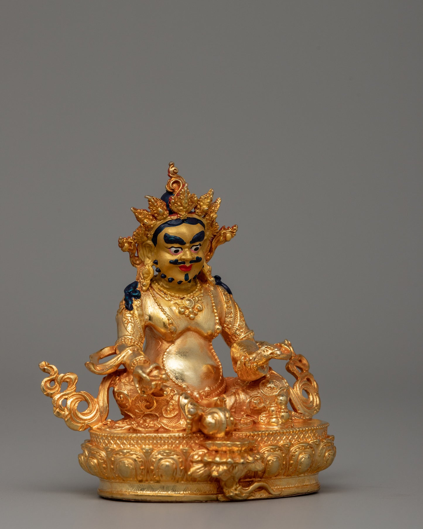 Dzambala Wealth Deity Statue | Handmade Buddhist Sculpture for Prosperity