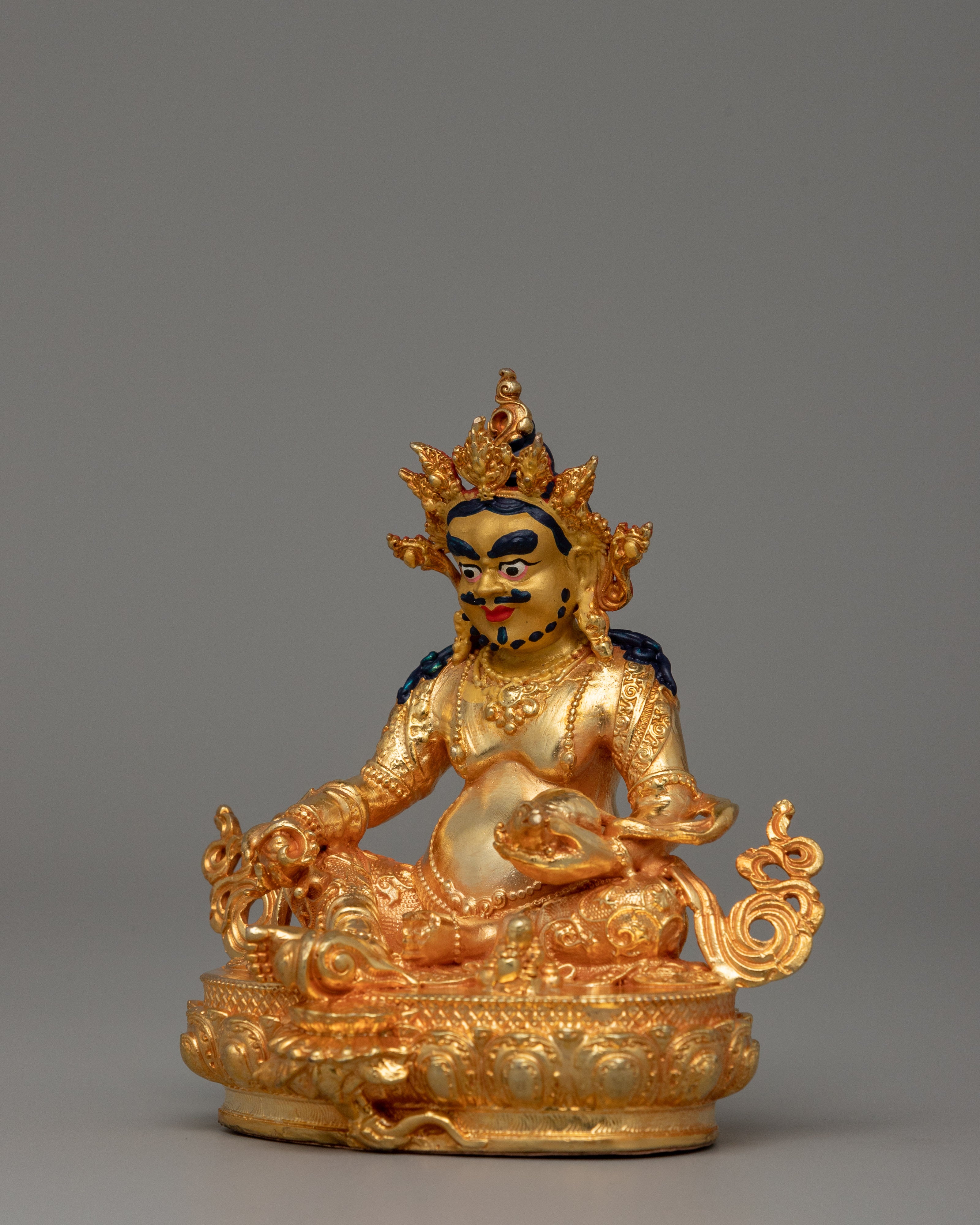 Dzambala Wealth Deity Statue | Handmade Buddhist Sculpture for Prosperity