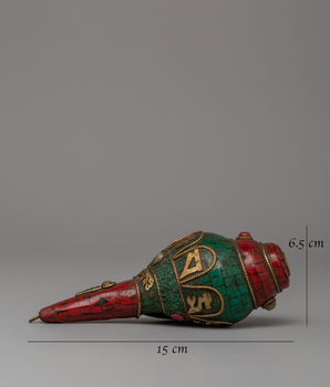 Brass Conch Shankha | Handcrafted Tibetan Ritual Shell