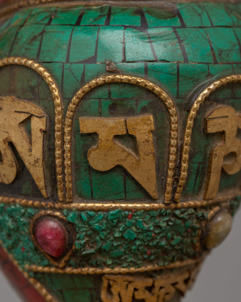 Brass Conch Shankha | Handcrafted Tibetan Ritual Shell