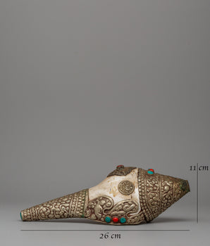 Silver-Plated Conch | A Sacred Symbol of Purity